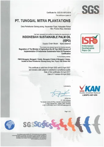 ISPO Certificate - Thumbnail