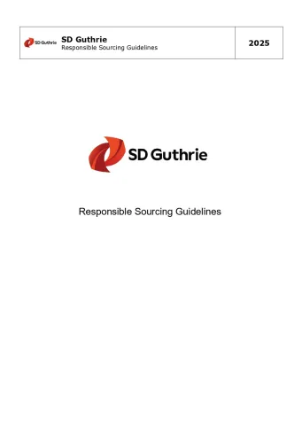 SD Guthrie Berhad Responsible Sourcing Guidelines - 2025_thumbnail